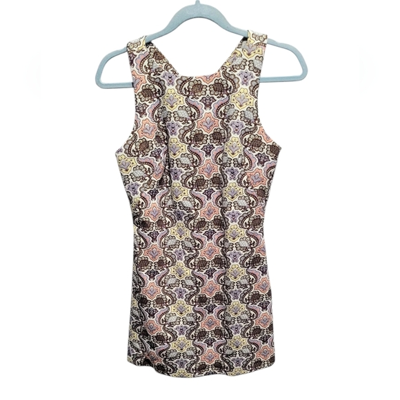 Zara Trafaluc Metallic Jacquard Racer Back Dress Size Small - Picture 3 of 9